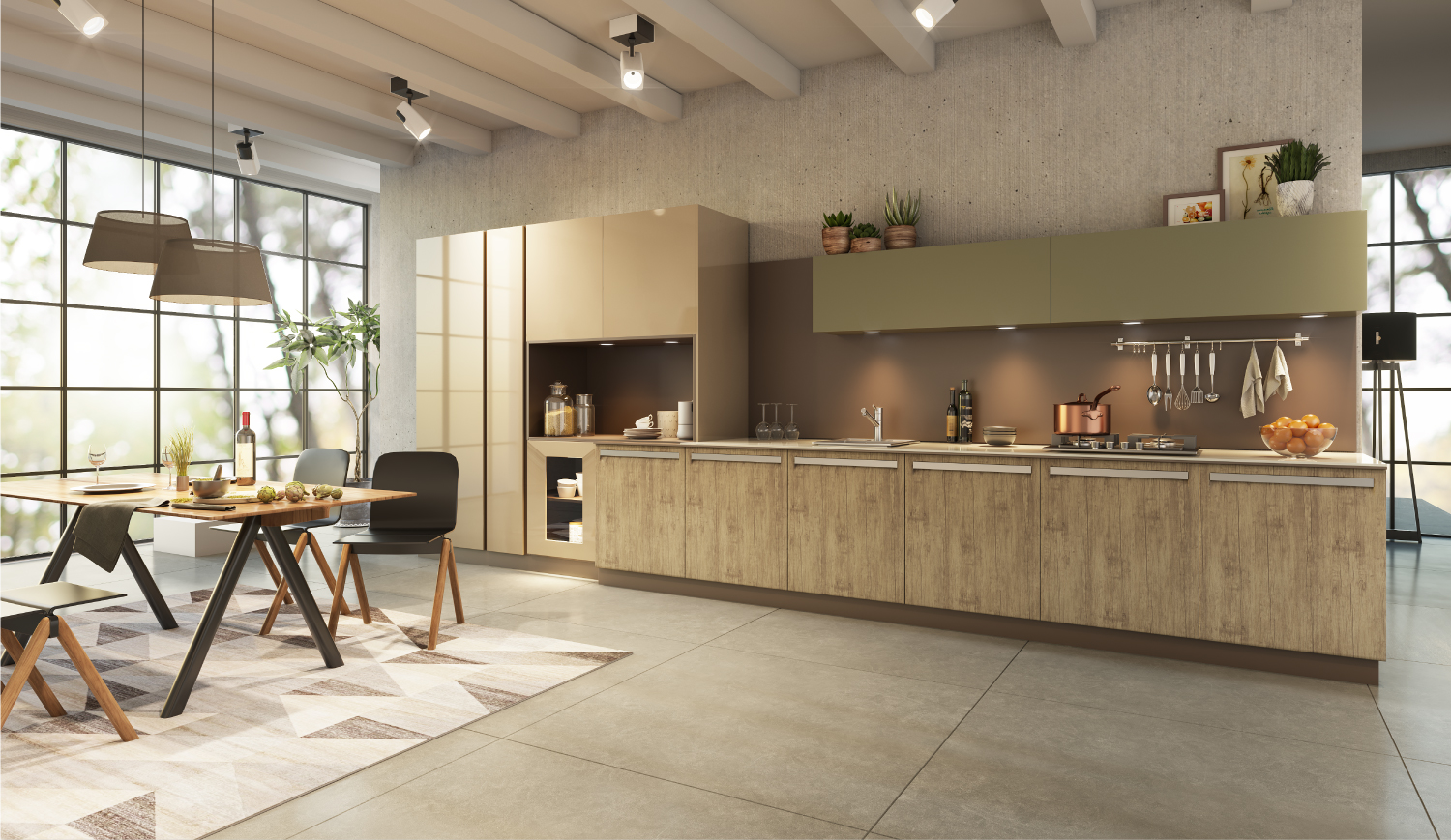 Designer Straight Kitchen