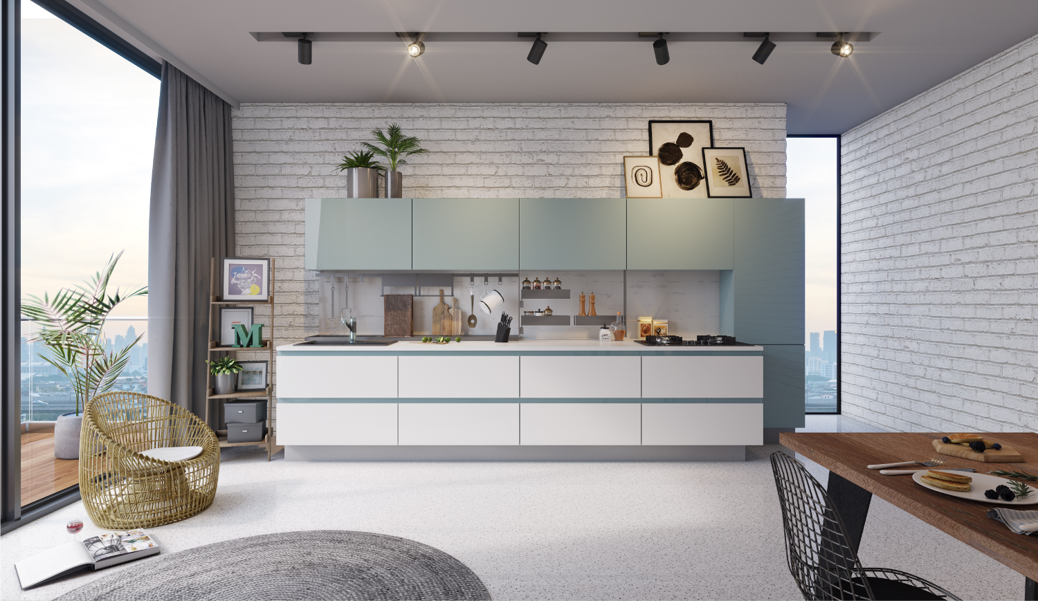 Lacquered Gola Kitchen