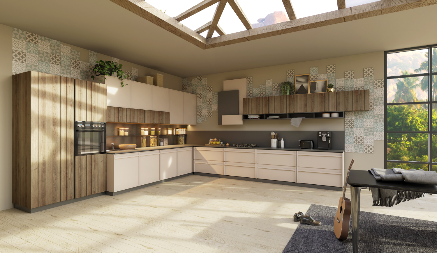 L Shaped Designer Kitchen